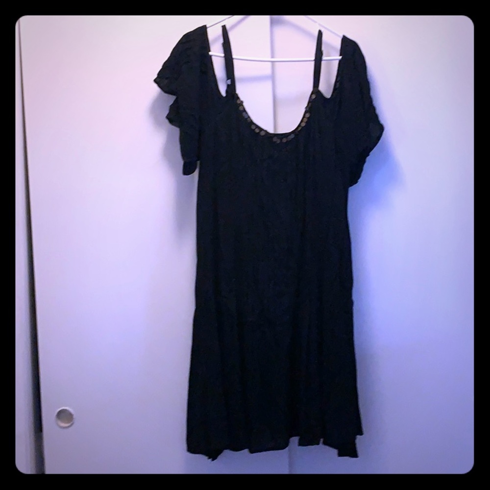 Black crepe dress
